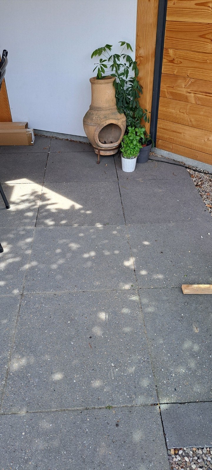 Schellevis tegels 60x60 grijs - ca. 24 m2, Ophalen, Gebruikt, 60 cm of meer, 10 m² of meer