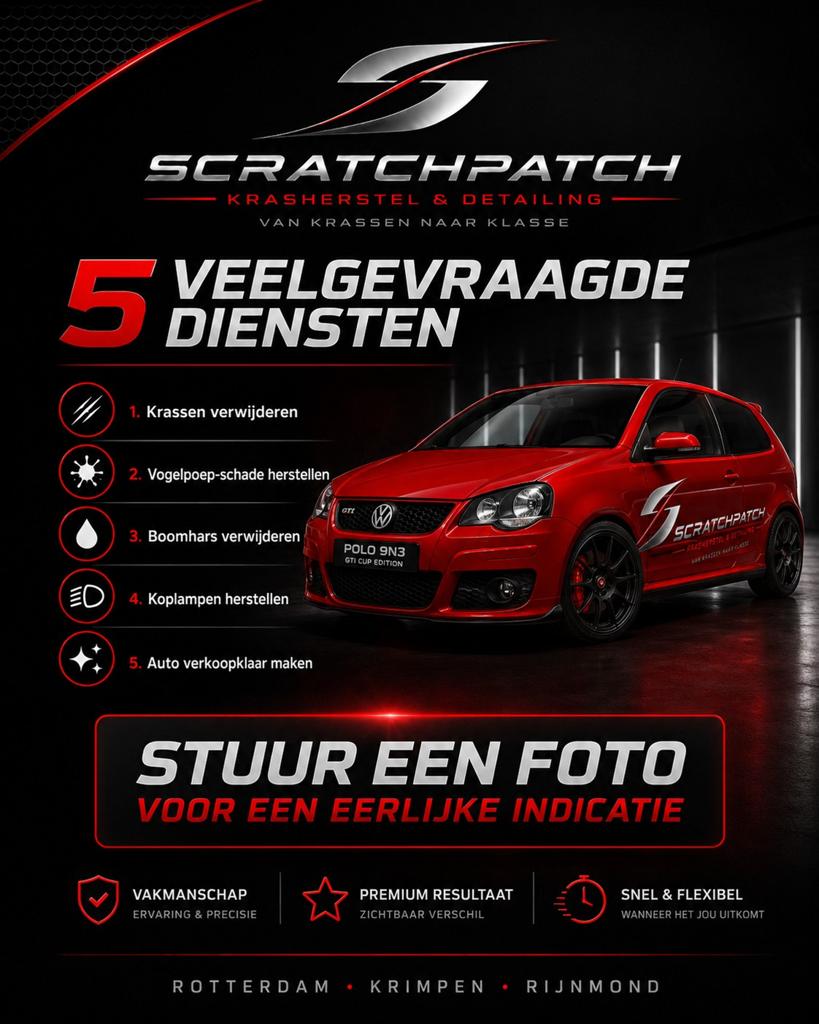 Scratchpatch klein lakherstel en meer op locatie, Ophalen of Verzenden