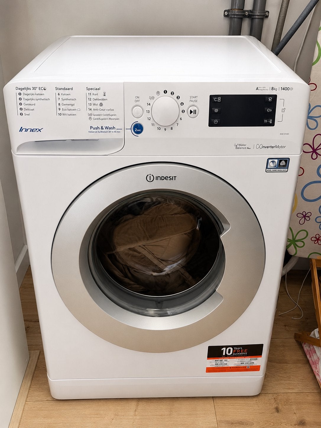 Wasmachine, Ophalen, Zo goed als nieuw, 85 tot 90 cm, 1200 tot 1600 toeren