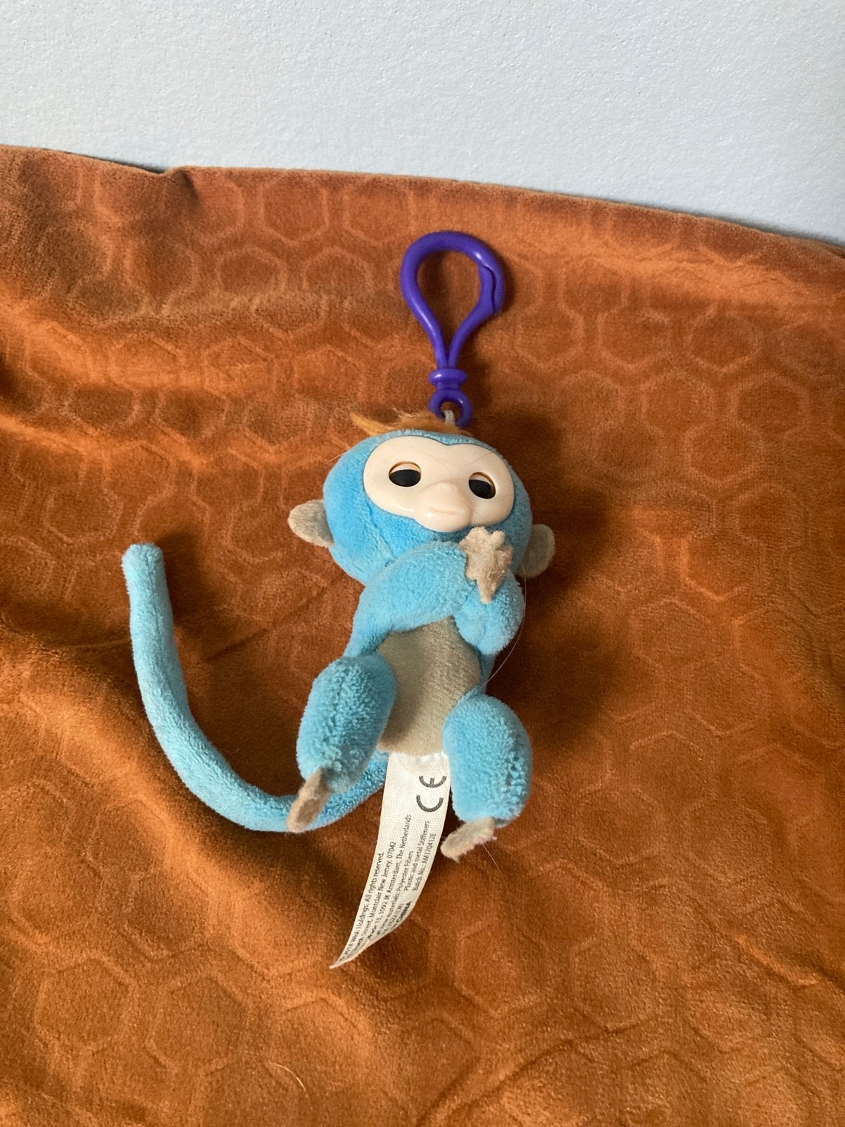 Blauwe Apen Knuffel Sleutelhanger - Zo goed als nieuw, Blauw, Ophalen of Verzenden, Zo goed als nieuw, Klein (minder dan 20 cm)