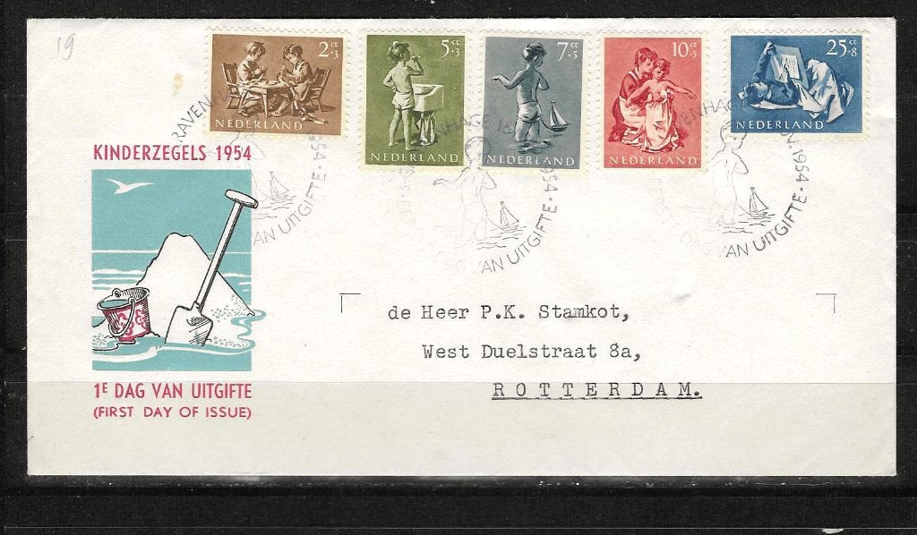 Nederland E 19, Postzegels en Munten, Postzegels | Eerstedagenveloppen, Ophalen of Verzenden, Beschreven, Nederland