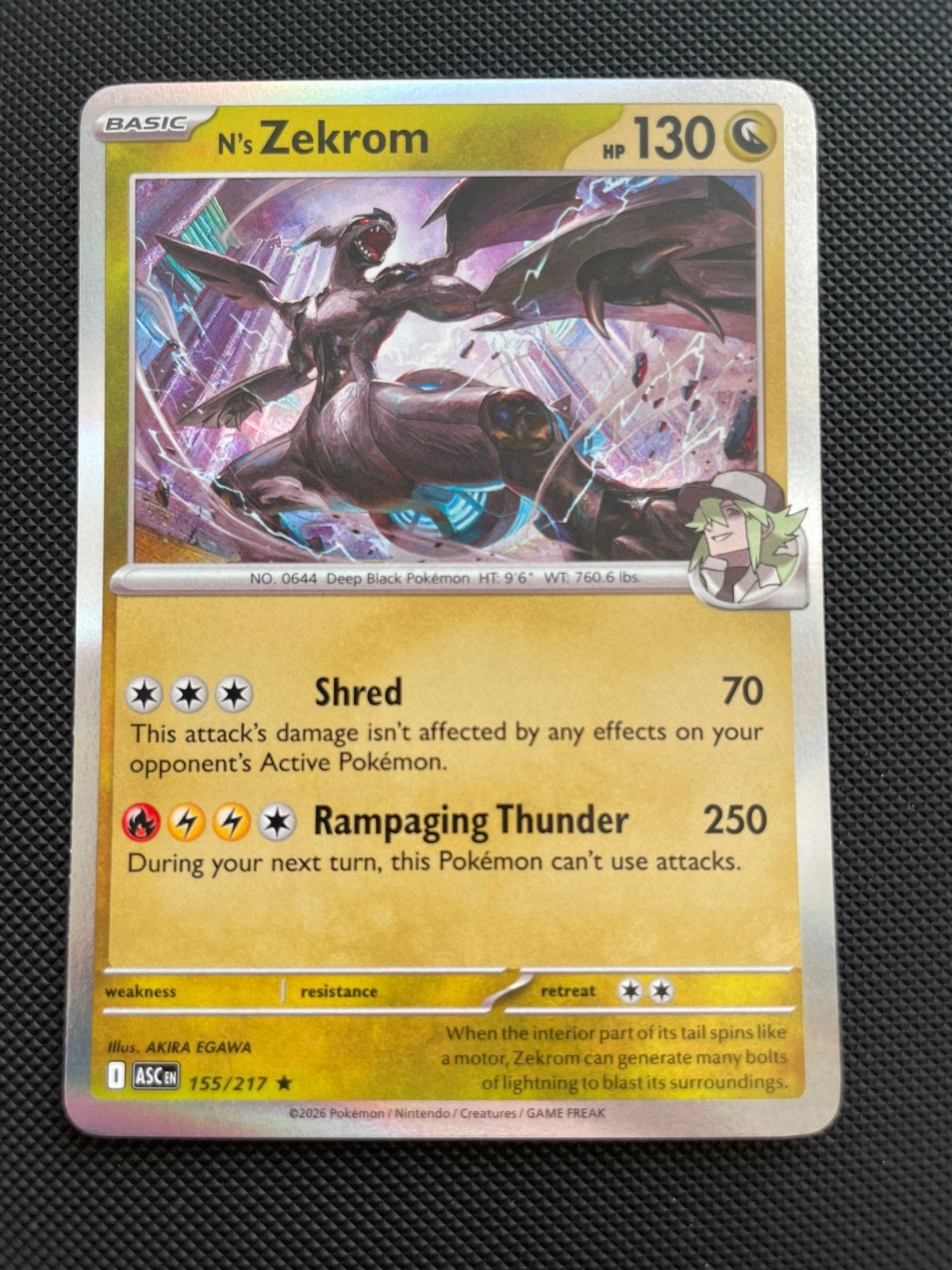 N’s Zekrom 155/217 Rare Holo Ascended Heroes Packfresh, Ophalen of Verzenden, Zo goed als nieuw