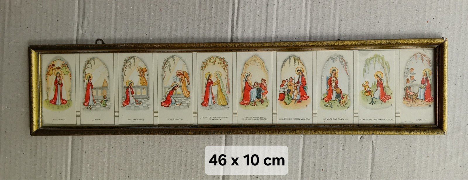 Ingelijste prentjes Wees Gegroet Maria, Ophalen of Verzenden, Kaart of Prent, Christendom | Katholiek