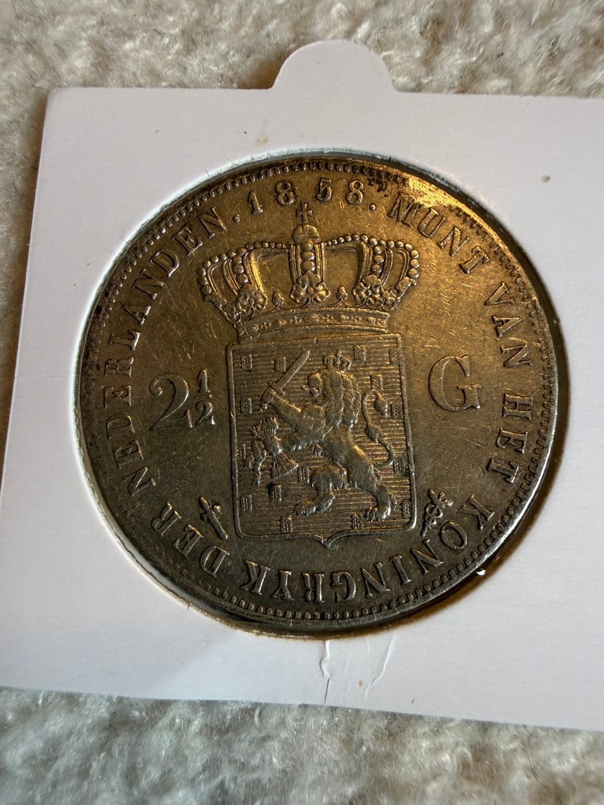 Rijksdaalder 1858 willem III, Postzegels en Munten, Munten | Nederland, Koning Willem III, Zilver, Ophalen of Verzenden, Losse munt