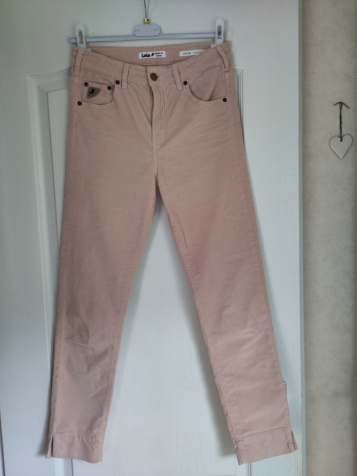 Lois Celia High Rise Skinny Corduroy Broek - Roze 29-32, Ophalen of Verzenden, Zo goed als nieuw, Lois, Roze