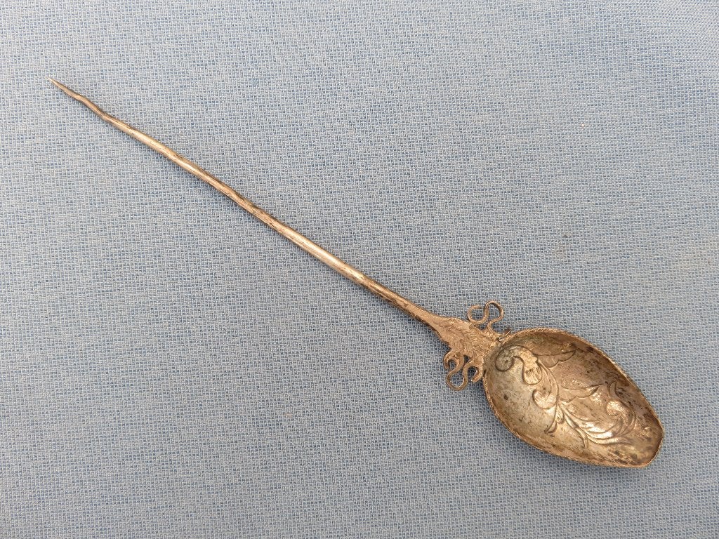 Lepel naald in zilverlegering - zuid Amerika - 20e eeuw, Antiek en Kunst, Ophalen of Verzenden