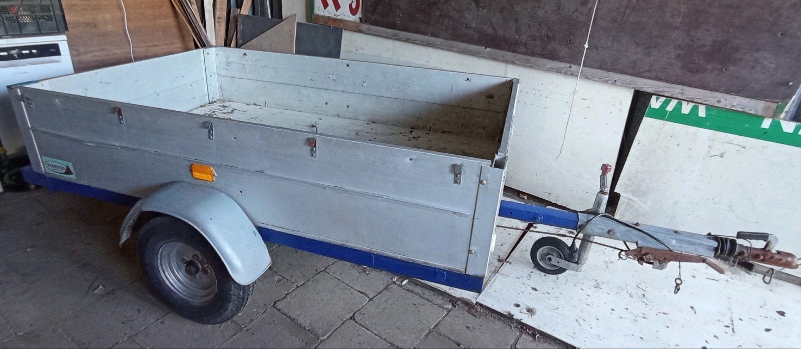 Aanhanger, aanhangwagen, opgeknapt, bak: 200x130x37 cm, Ophalen, Gebruikt