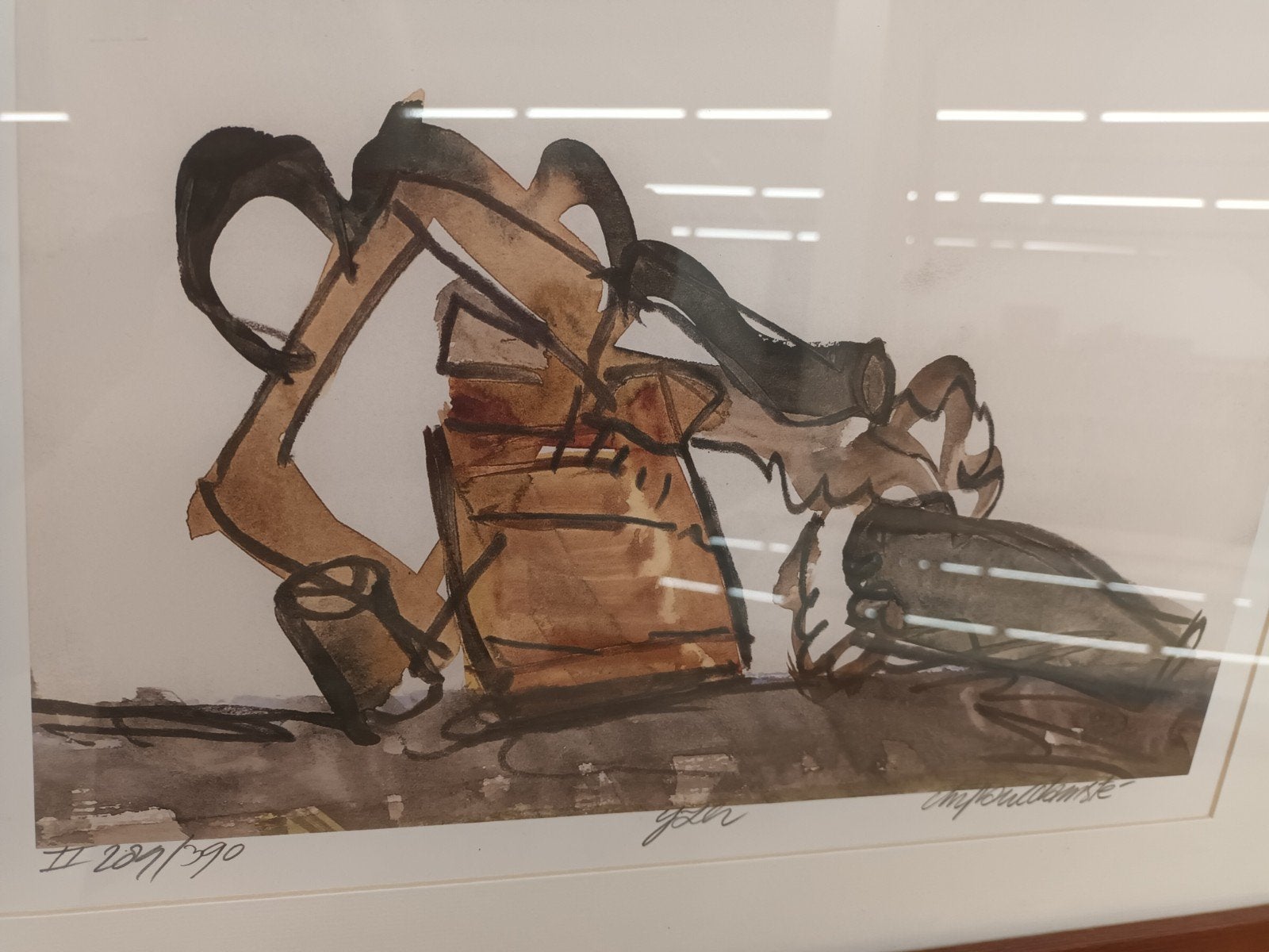 Gesigneerde en genummerde aquarel van Paul Damsté, Ophalen of Verzenden