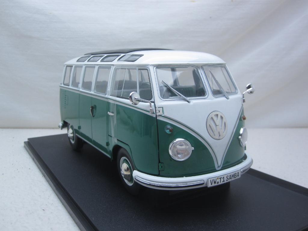 VW Transporter type 2 T1 Samba 1962 Groen/wit 1:18 Solido, Ophalen of Verzenden, Nieuw, Auto, Solido