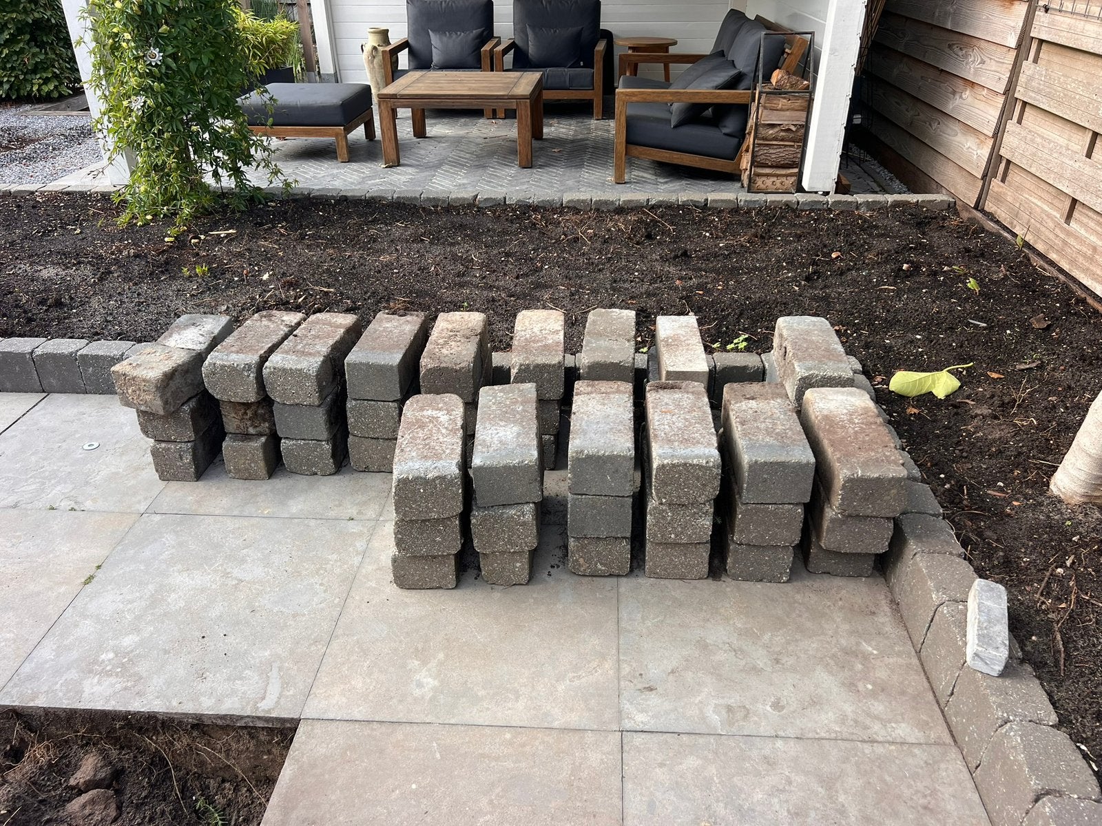 Gratis! Stapelstenen voor borderrand, Tuin en Terras, Bielzen en Borders, Ophalen, Gebruikt
