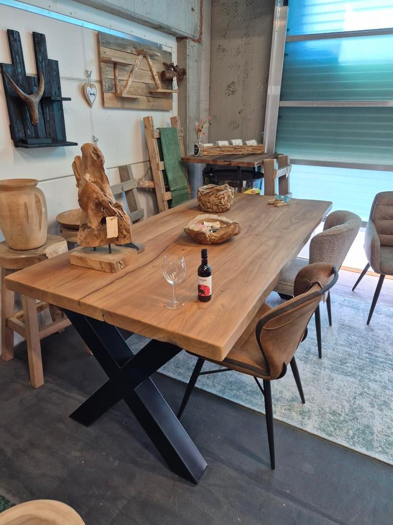 Mooie massief zware tafel, Ophalen, 50 tot 100 cm, Vijf personen of meer, Bunschoten