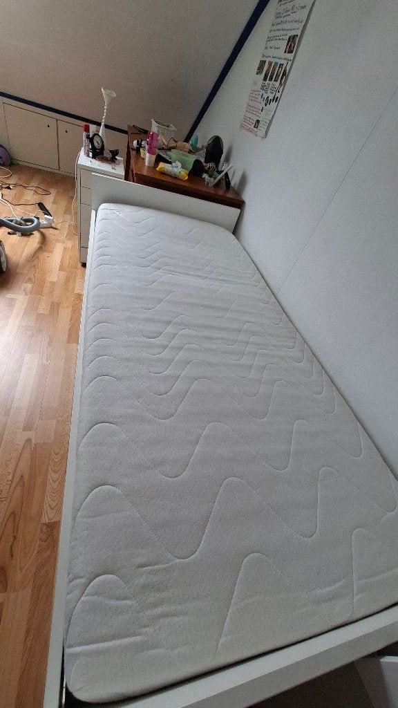 Eenpersoons kajuitbed met opbergruimte en matras, Huis en Inrichting, Ophalen, Gebruikt, Eenpersoons, Hout