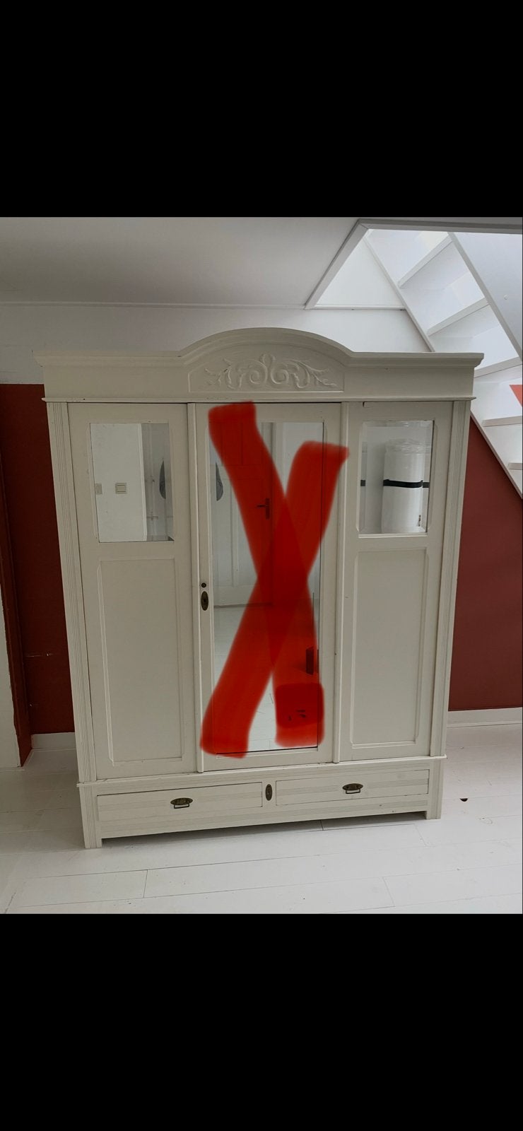 Antieke opknap kledingkast (grote spiegel ontbreekt), Huis en Inrichting, Ophalen, Gebruikt, 100 tot 150 cm, Met lade(s)