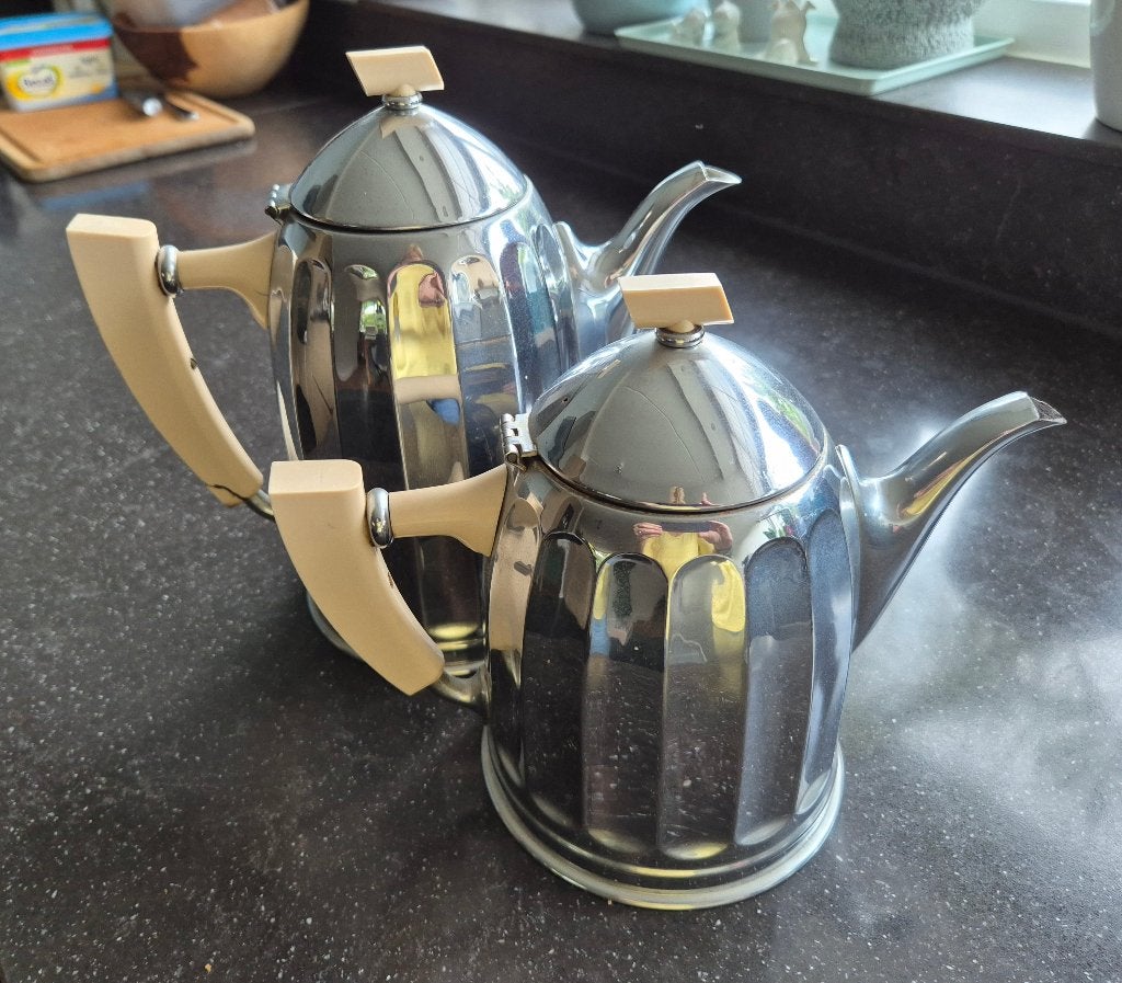 Vintage koffie en theekan, Demeyere Belgium, Antiek en Kunst, Ophalen of Verzenden