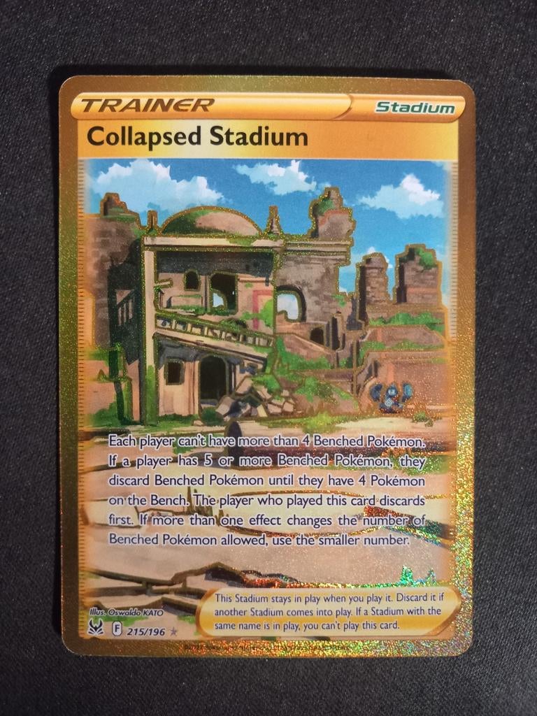 Pokemon Collapsed Stadium 215/196 Lost Origin Secret Rare NM, Verzenden, Zo goed als nieuw, Losse kaart, Foil