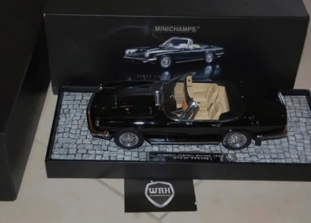 1:18 MASERATI MISTRAL SPYDER Minichamps deluxe in box WRH, Hobby en Vrije tijd, Modelauto's | 1:18, Verzenden, Zo goed als nieuw