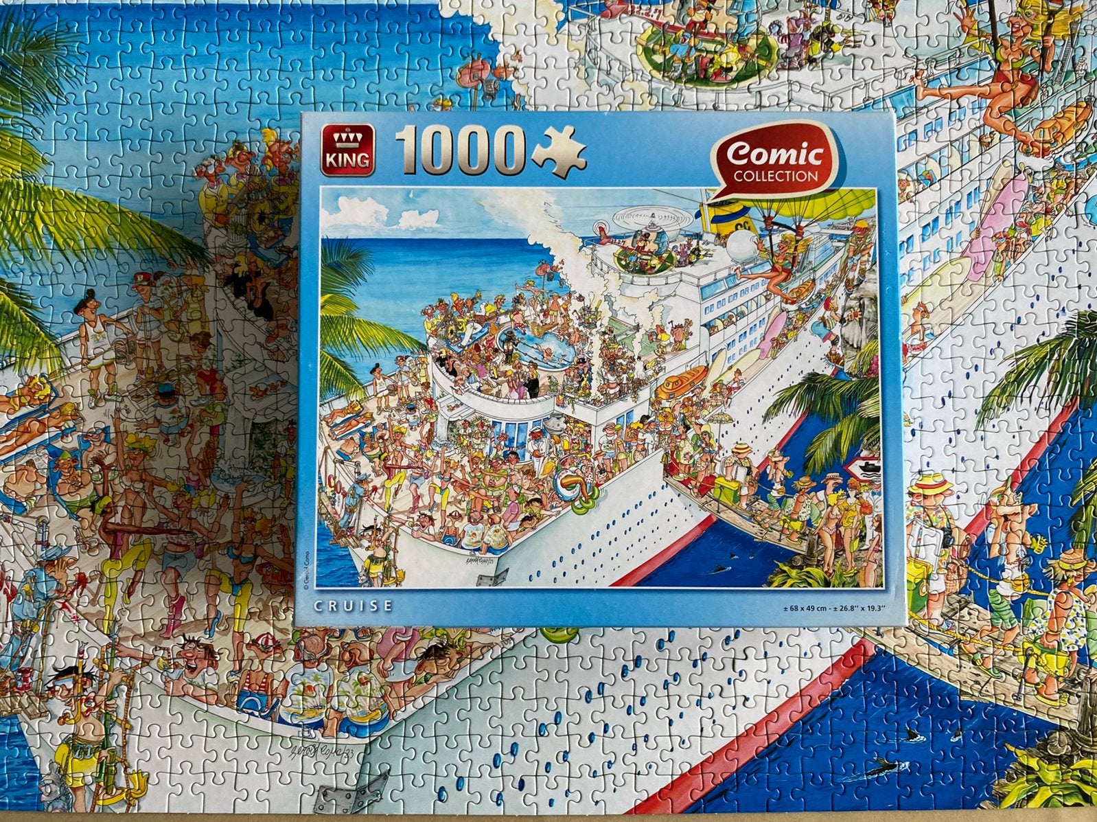 King puzzel “Cruise” 1000 stukjes, Ophalen, 500 t/m 1500 stukjes, Zo goed als nieuw, Legpuzzel