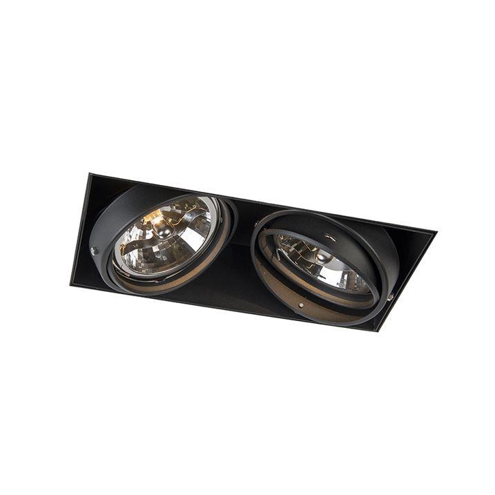 2 x Qazqa inbouwspot oneon trimless, Ophalen, Nieuw, Metaal of Aluminium, Plafondspot of Wandspot