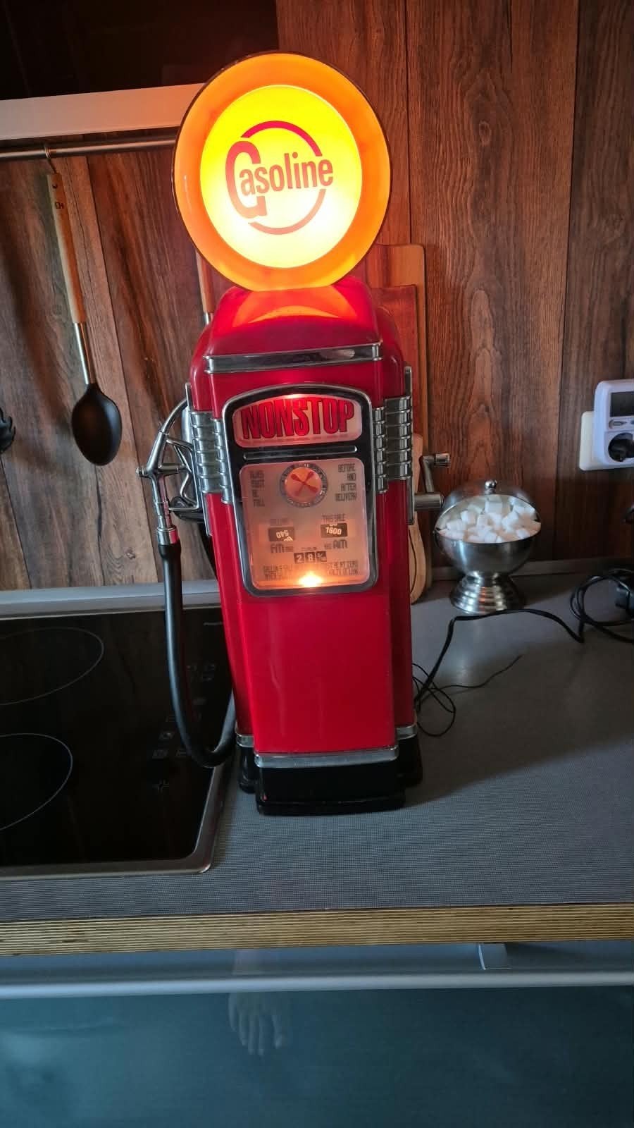 Vintage Gasolie Pomp Lamp - Unieke Decoratie, Ophalen of Verzenden