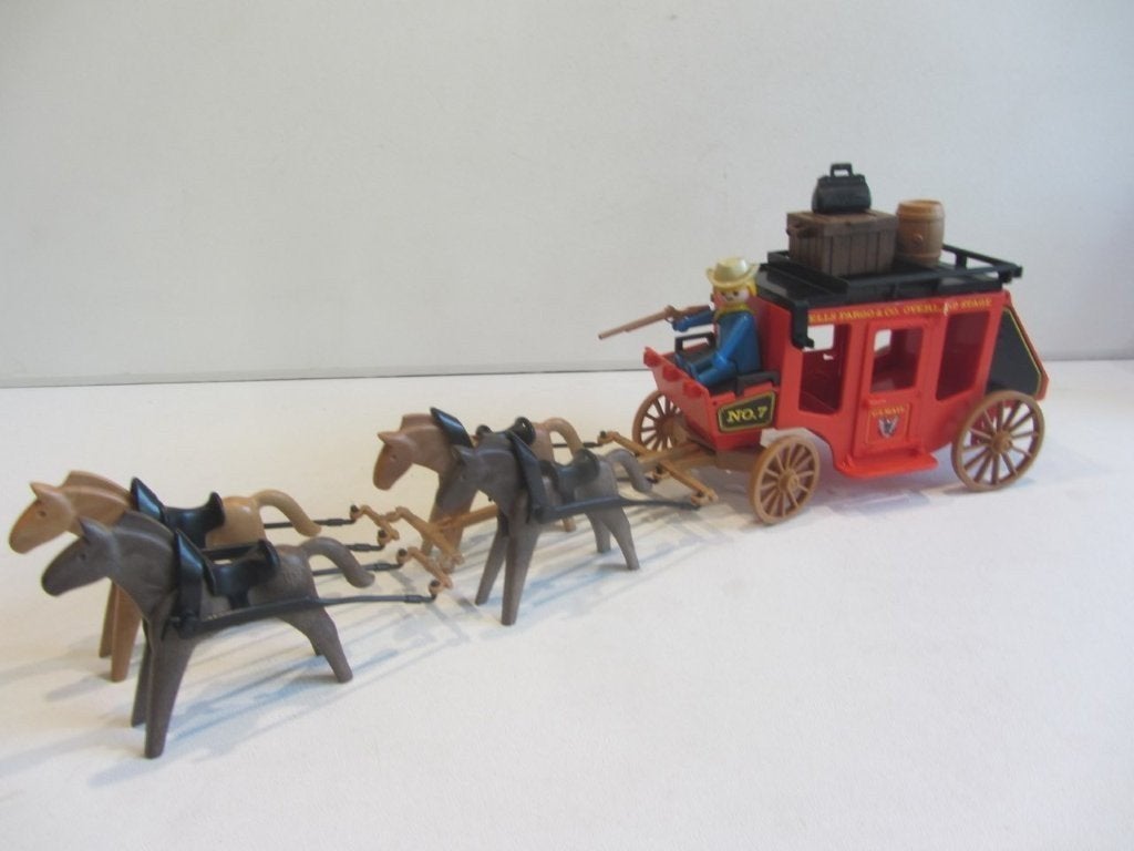 Playmobil vintage western Postkoets – 3245, Ophalen of Verzenden, Gebruikt, Complete set