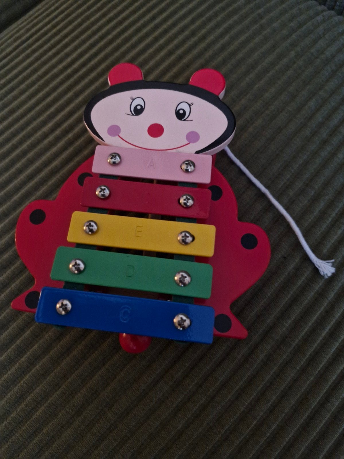 Houten xylofoon lieveheersbeestje voor baby's en peuters, Ophalen, Zo goed als nieuw, Overige typen, Met geluid