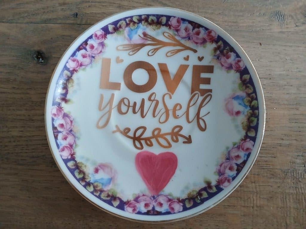 sierbordje Love yourself, Meerkleurig, Overige materialen, Overige stijlen, Nieuw