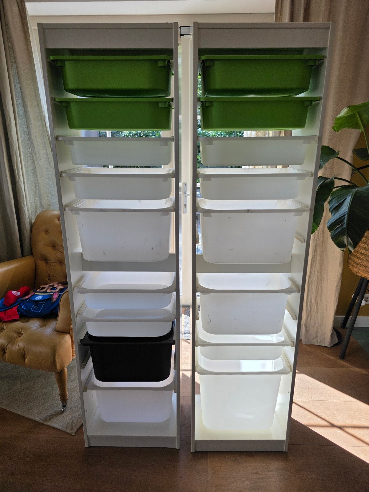 IKEA Trofast opbergkasten 180 cm met bakken (2 stuks), Ophalen, Gebruikt