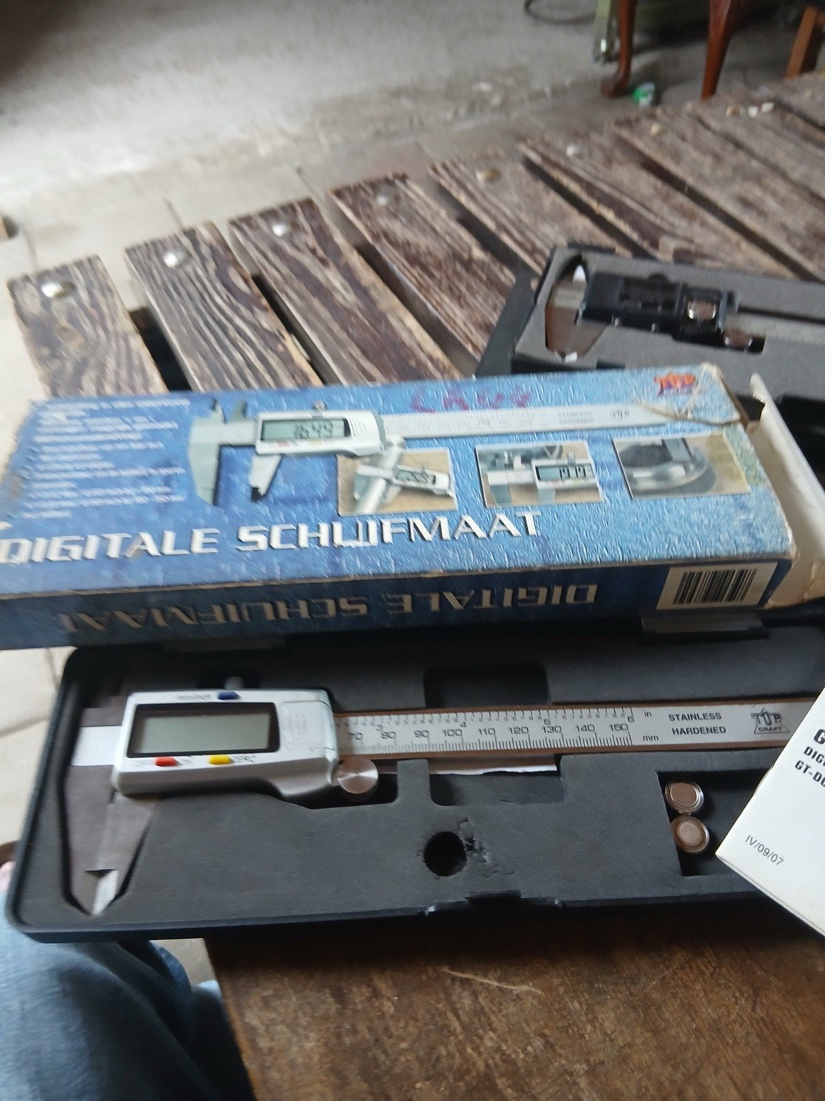 schuifmaat, Ophalen, Gebruikt