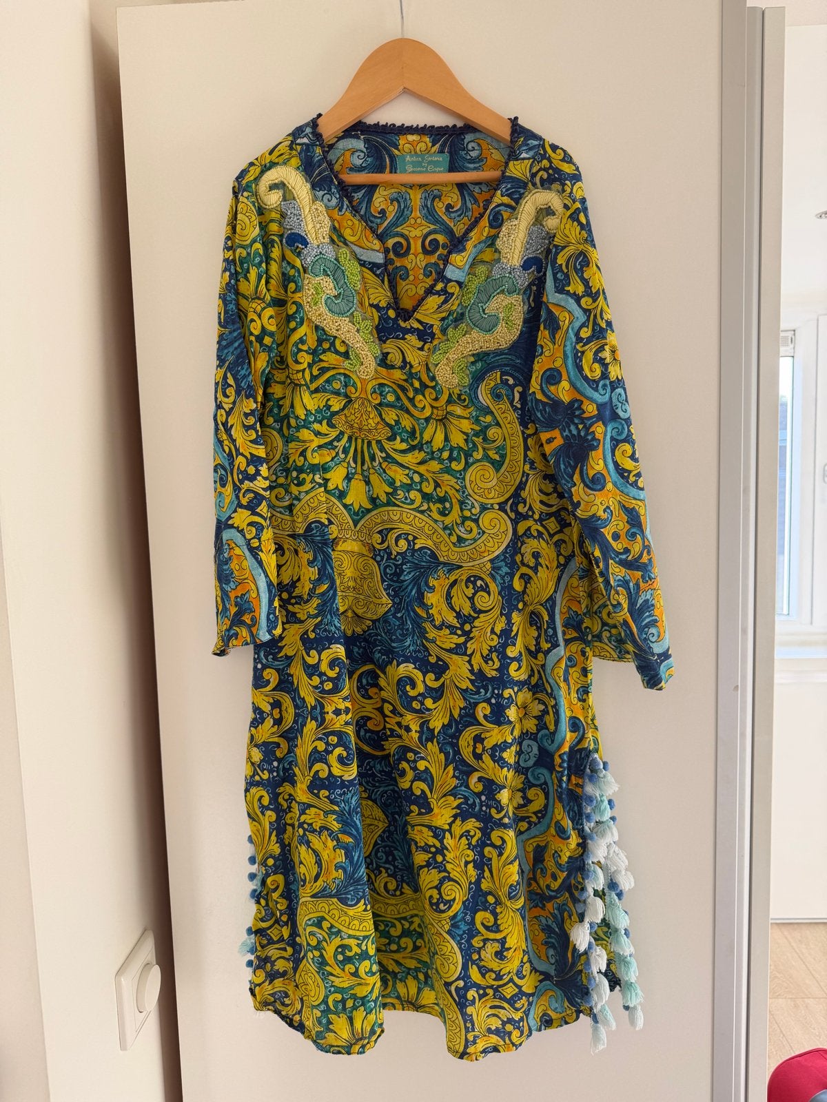 Antica Sartoria Prachtige Beach Dress - Zomerse Kaftan, Meerkleurig, Ophalen of Verzenden, Zo goed als nieuw, Knielengte