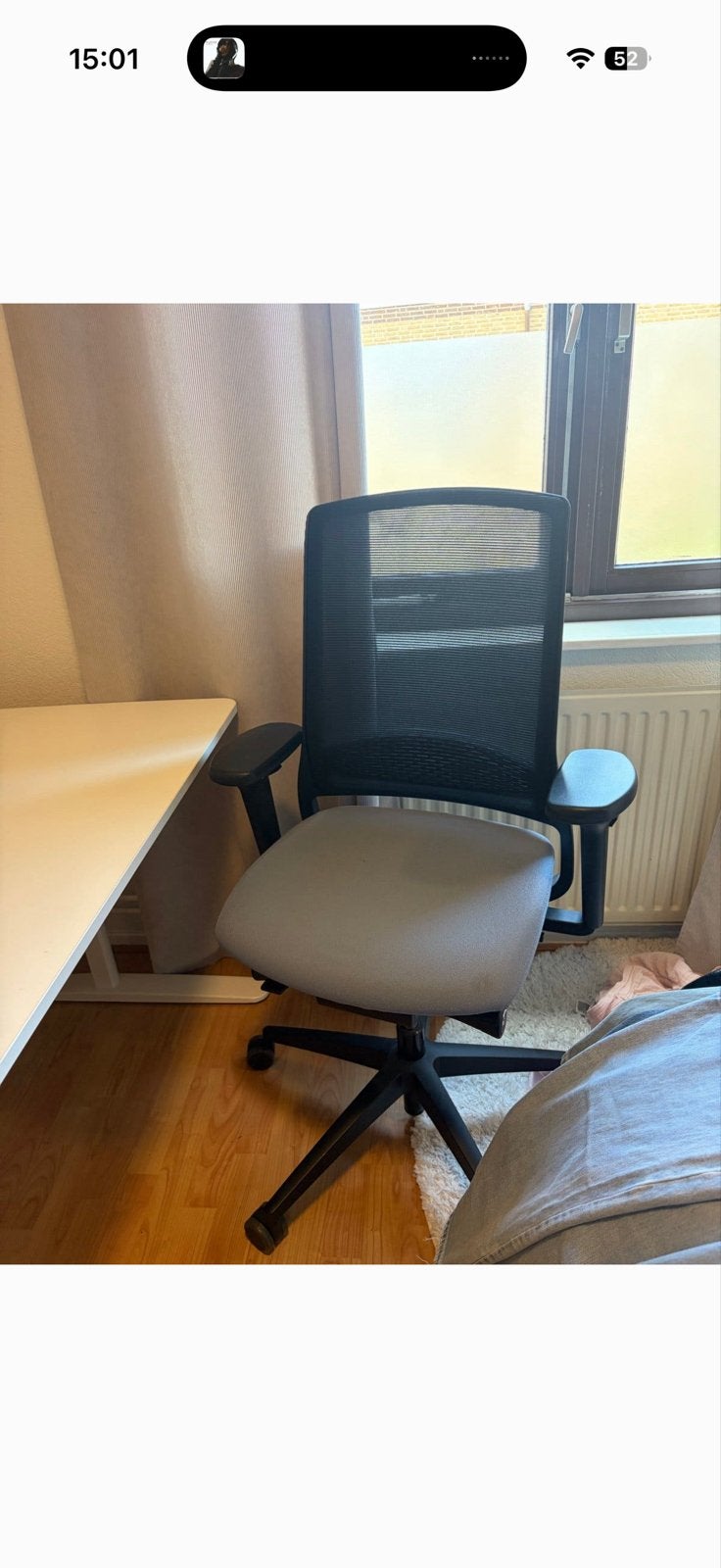 Ergonomische Bureaustoel - Comfortabel en Verstelbaar, Ophalen, Gebruikt, Zwart, Bureaustoel