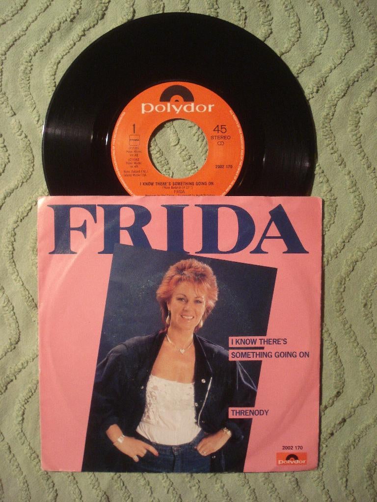 Frida 7" Vinyl: I know there’s something going on (NL) ABBA, Cd's en Dvd's, Vinyl Singles, Ophalen of Verzenden, Gebruikt, Pop