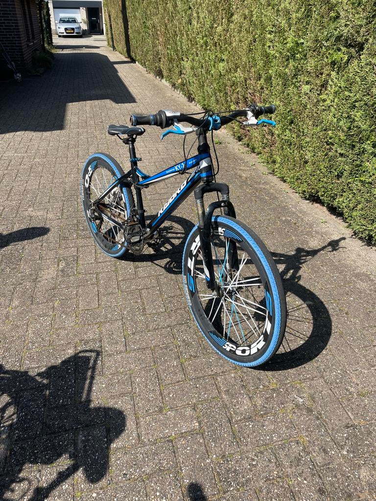 Kyoko Mountainbike - Zwart/Blauw, Gebruikt, 57 cm of meer, Hardtail, Heren