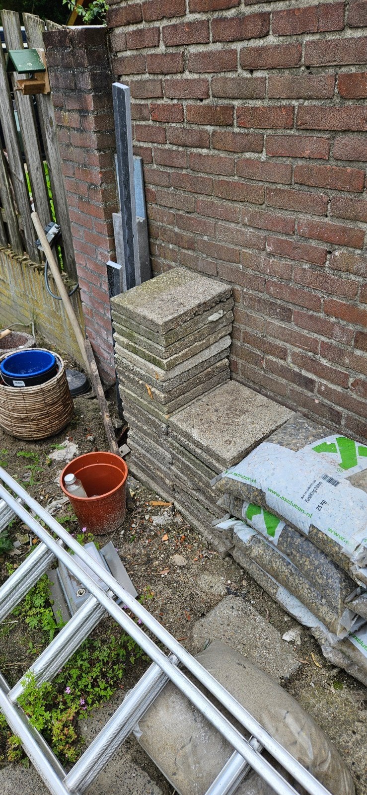 Gratis tuintegels, Ophalen of Verzenden, Gebruikt, Beton, Terrastegels