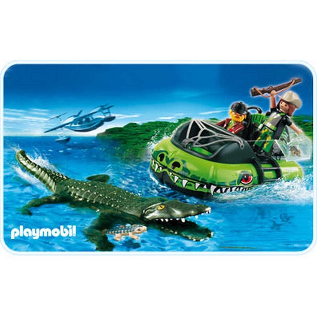 Playmobil 5558 Moerasglijder Alligator / Gangster Hovercraft, Wild life, Complete set, Ophalen of Verzenden, Zo goed als nieuw
