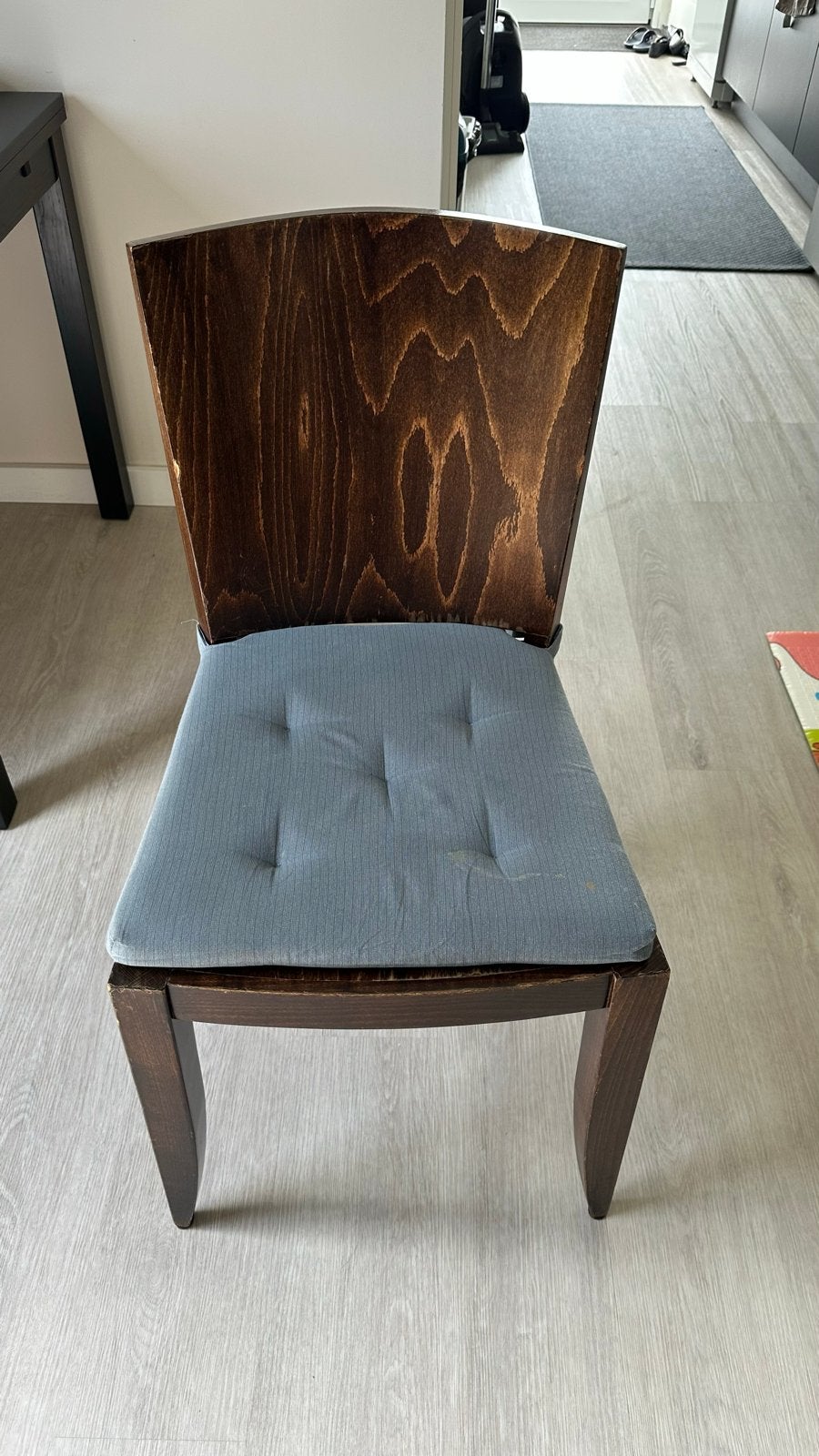 Houten eetkamerstoelen (4 stuks), Huis en Inrichting, Stoelen, Ophalen, Gebruikt, Hout, Drie