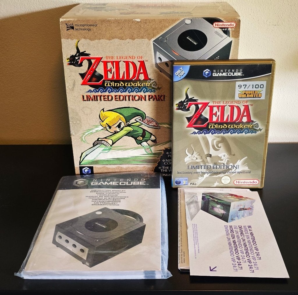 Gamecube : Zelda Wind Waker Limited Edition - PAL, Met games, Met 2 controllers, Ophalen of Verzenden, Zo goed als nieuw