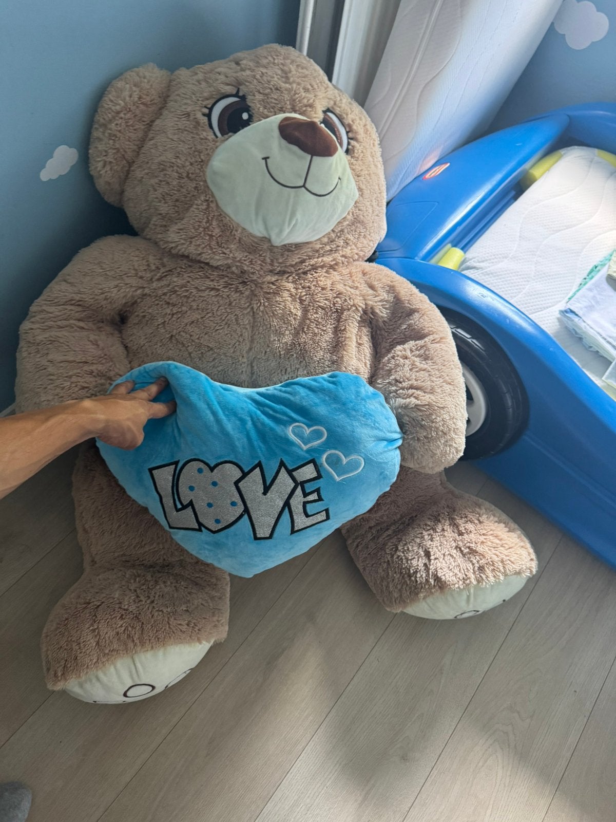 130 cm teddybeer zgan, Ophalen of Verzenden, Zo goed als nieuw, Beer