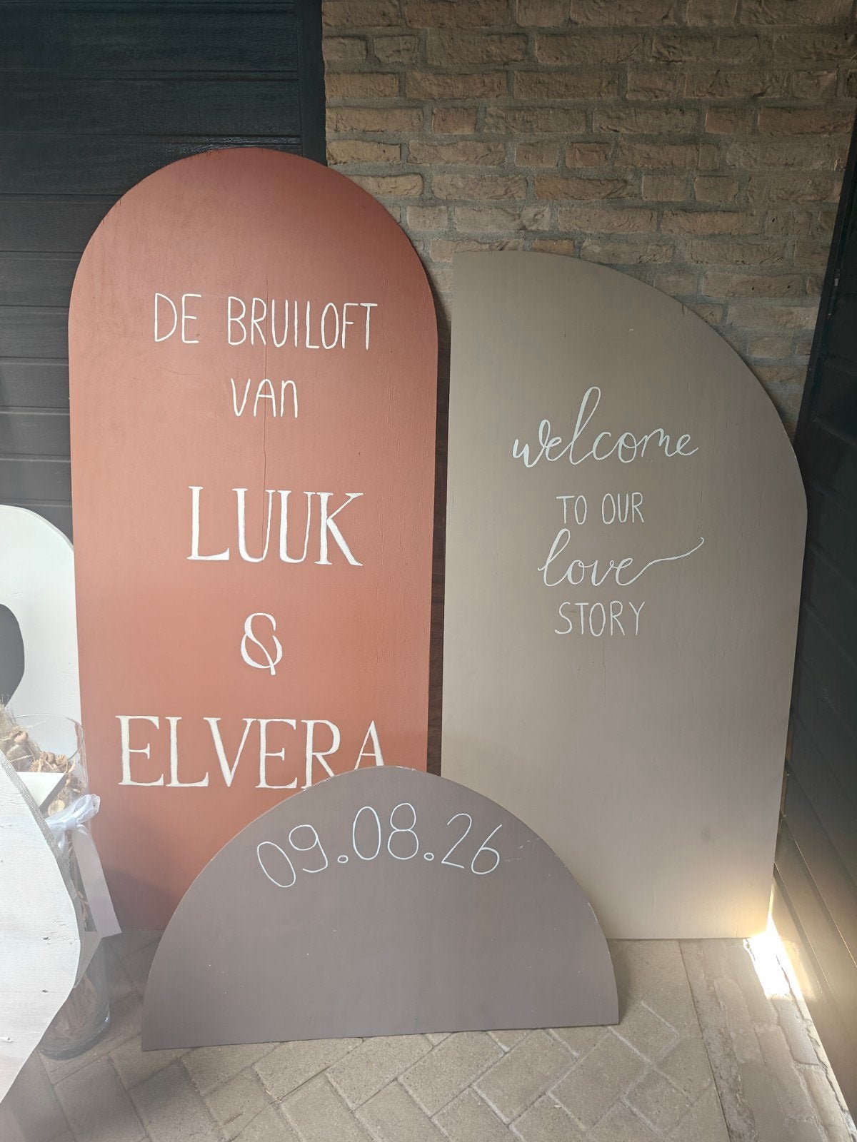 Welkomstborden voor bruiloft, Huis en Inrichting, Ophalen of Verzenden, Zo goed als nieuw