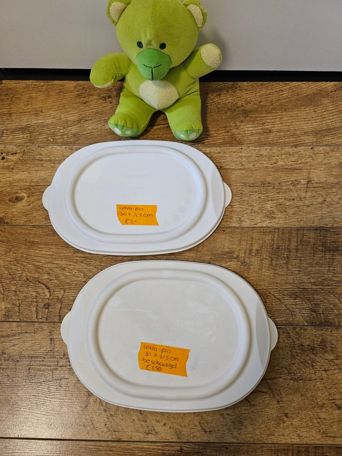 Tupperware deksels ultra pro - 30 cm x 21,5 cm, Ophalen of Verzenden, Gebruikt, Wit, Overige typen