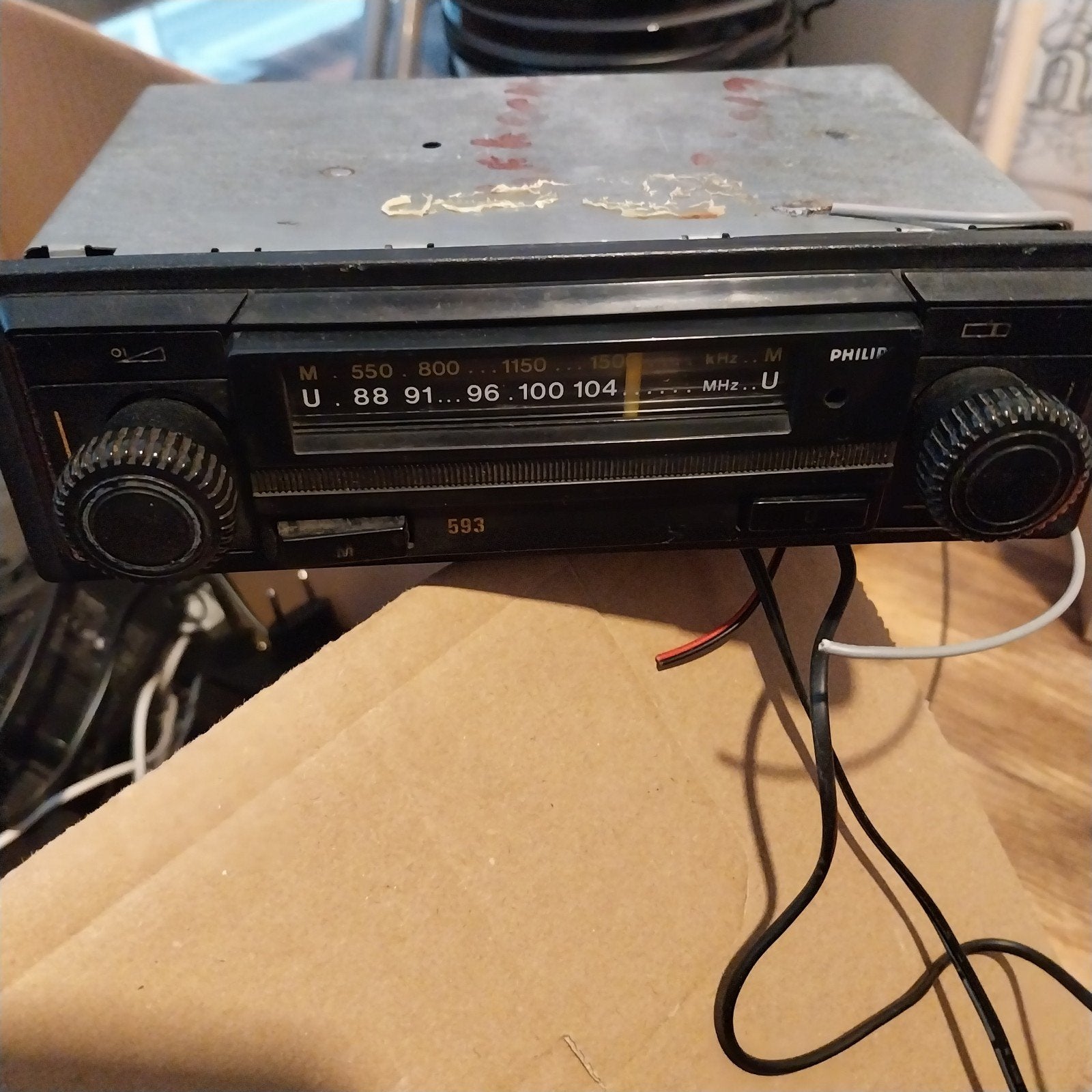Philips autoradio - Vintage model, Ophalen of Verzenden, Gebruikt