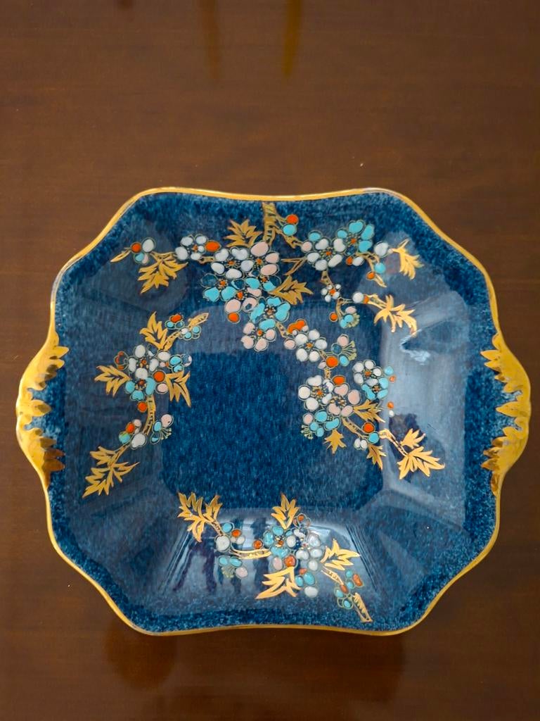 Royal Winton Grimwades keramieken schaal, diepblauw, floraal, Ophalen of Verzenden