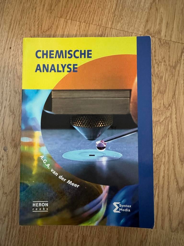 Chemische Analyse - A.G.A. van der Meer, Boeken, Studieboeken en Cursussen, Ophalen of Verzenden, Beta, Zo goed als nieuw, HBO