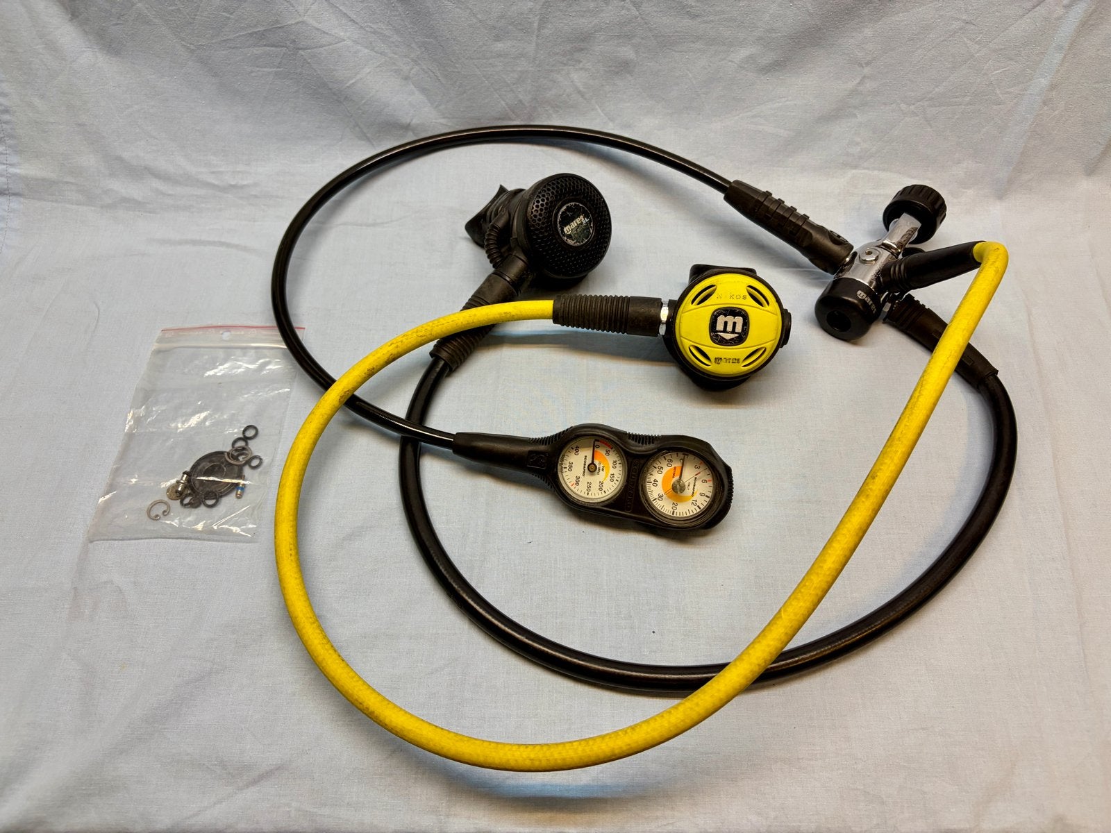 Mares automatenset  V12 met Scubapro console (geserviced), Ophalen of Verzenden, Gebruikt, Duikfles