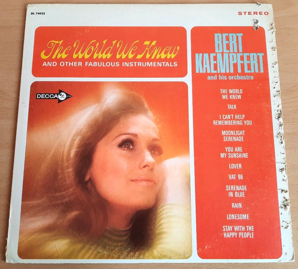 Bert Kaempfert And His Orchestra – The World We Knew, 1960 tot 1980, Ophalen of Verzenden, Zo goed als nieuw, 12 inch