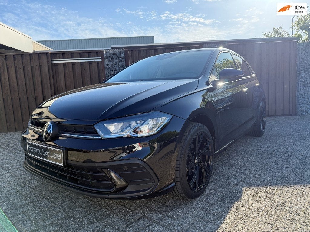 Volkswagen Polo 1.0 TSI DSG GOAL Edition BTW, Gebruikt, Zwart, 95 pk, Leder en Stof