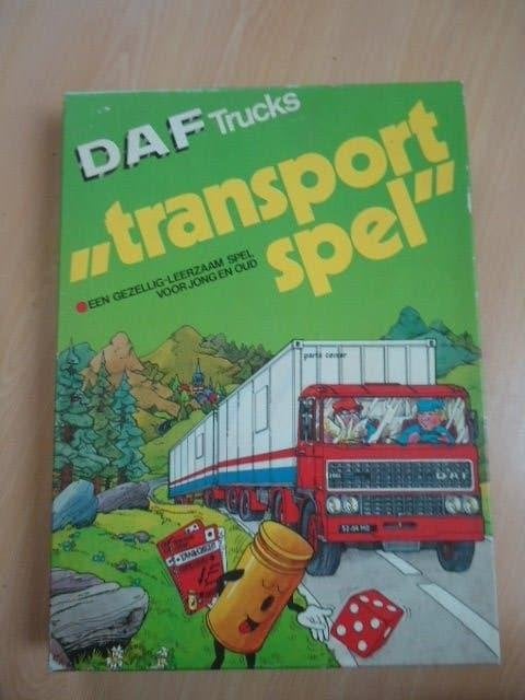 DAF trucks transport spel, vintage bordspel. compleet, Hobby en Vrije tijd, Gezelschapsspellen | Bordspellen, Vijf spelers of meer