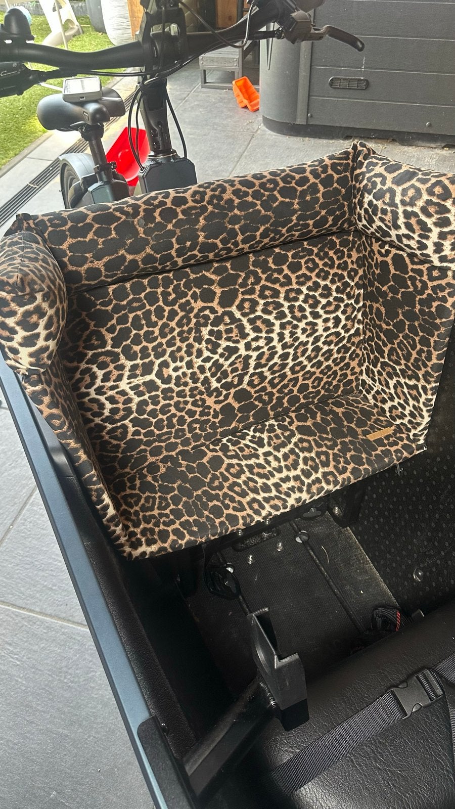Vollebak bakfiets kussen - Leopard print, Ophalen, Zo goed als nieuw, Overige merken