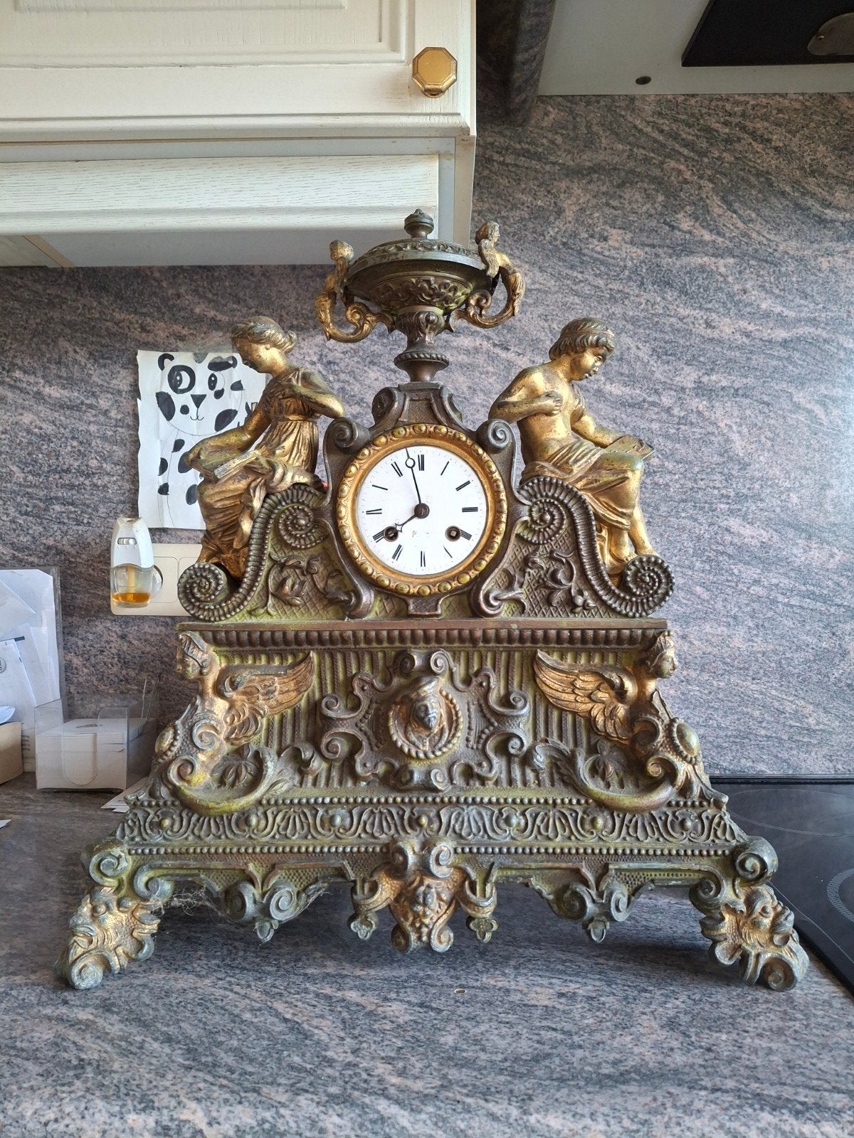 Vergulde pendule, Antiek en Kunst, Antiek | Klokken, Ophalen