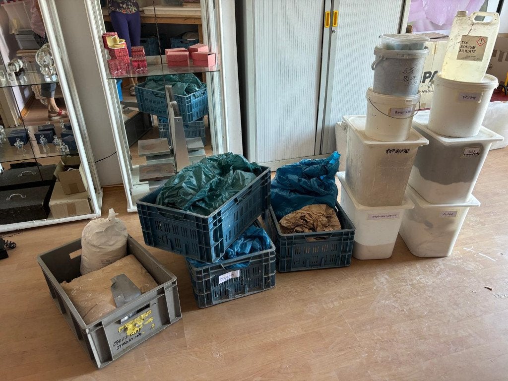 Grondstoffen voor keramiek en glazuur, Ophalen, Nieuw