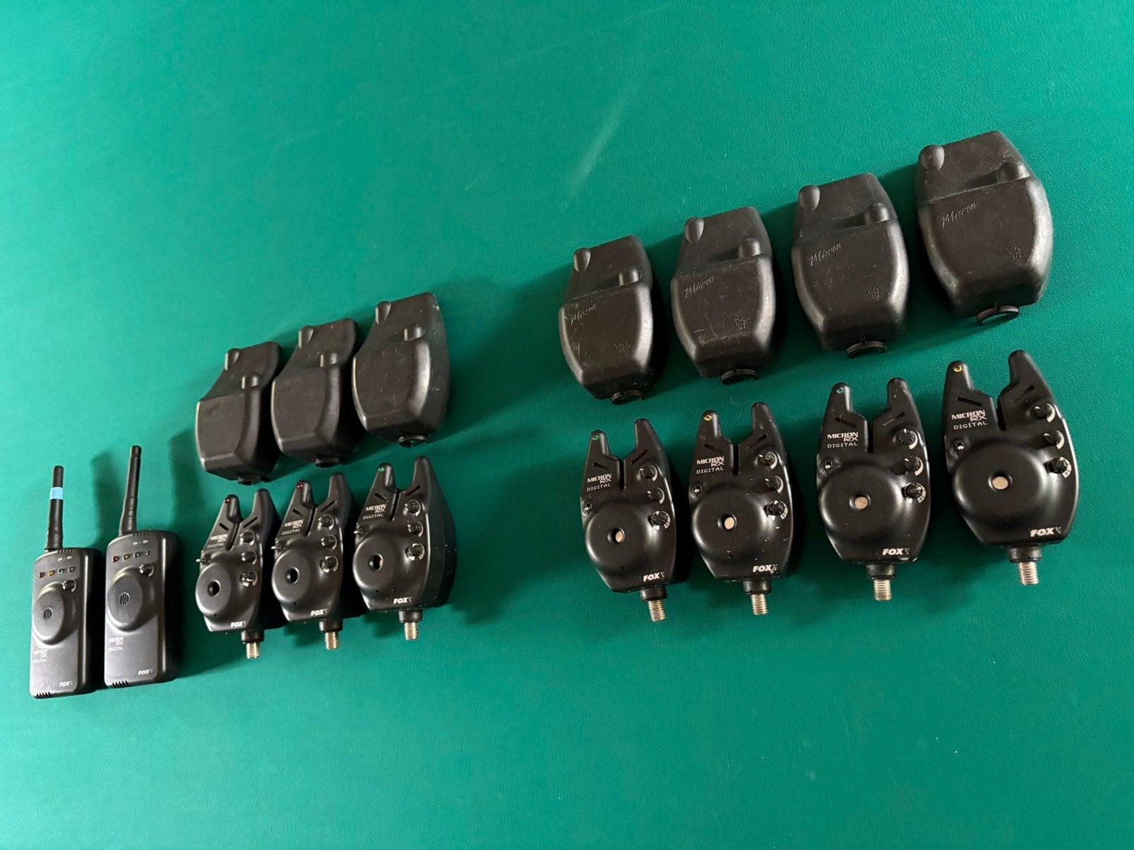 Dubbele set Fox micron RX, Watersport en Boten, Hengelsport | Karpervissen, Ophalen of Verzenden, Zo goed als nieuw, Complete set